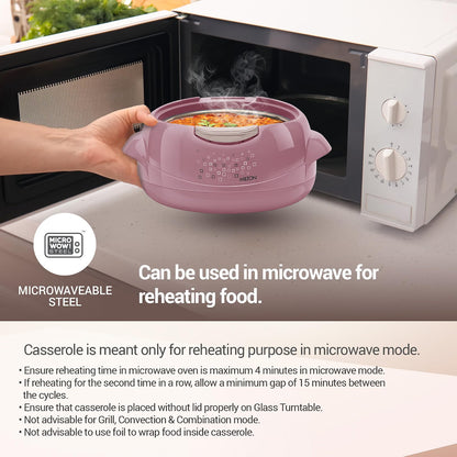 Milton Microwow One Touch Insulated Casserole Set of 3 (Jr. Gift Set) – Microwave Safe Hot Pot