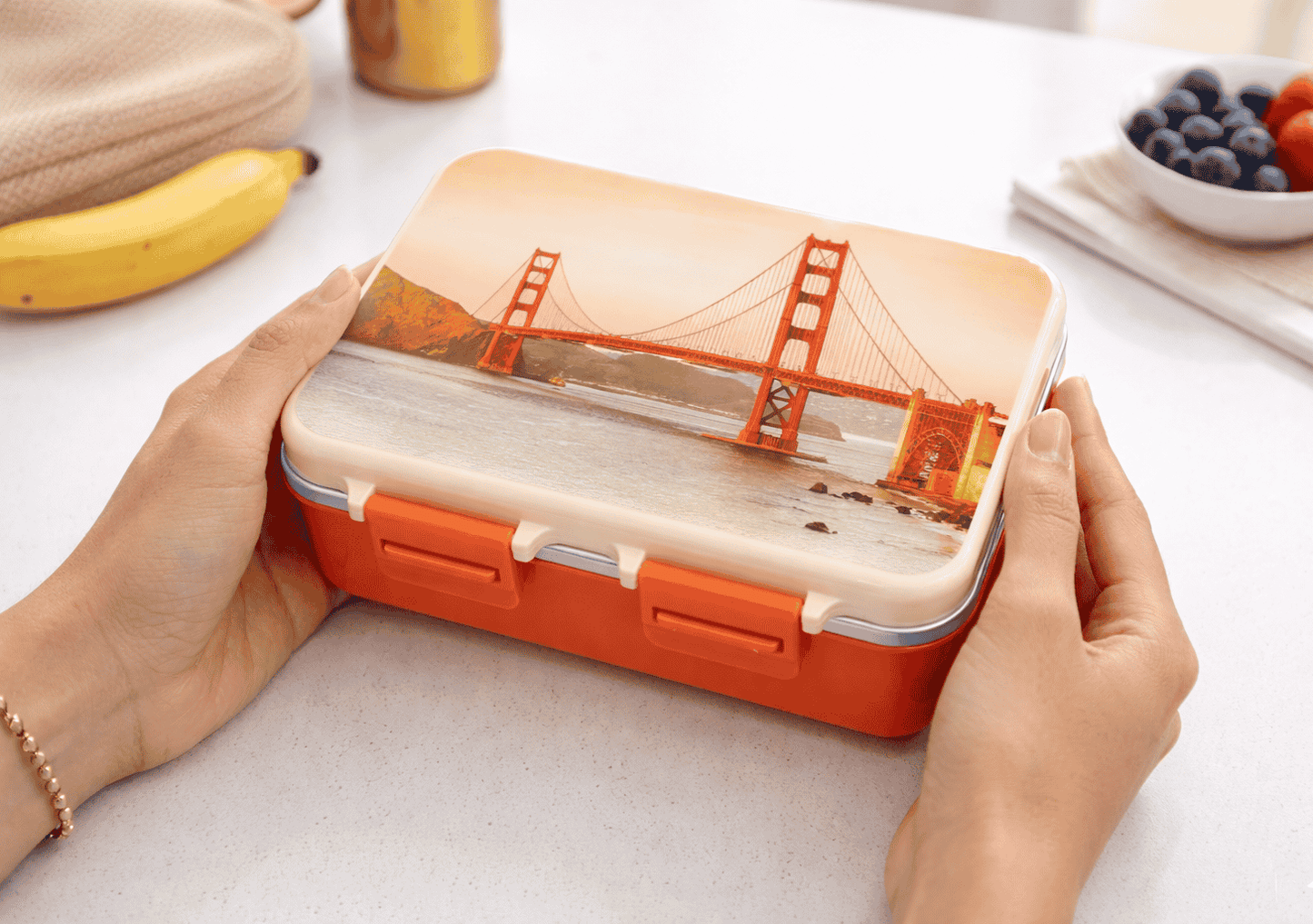 Nayasa Vitamax - Small River Bridge Insulated Leak-Resistant Lunch Box With Stainless Steel Inner