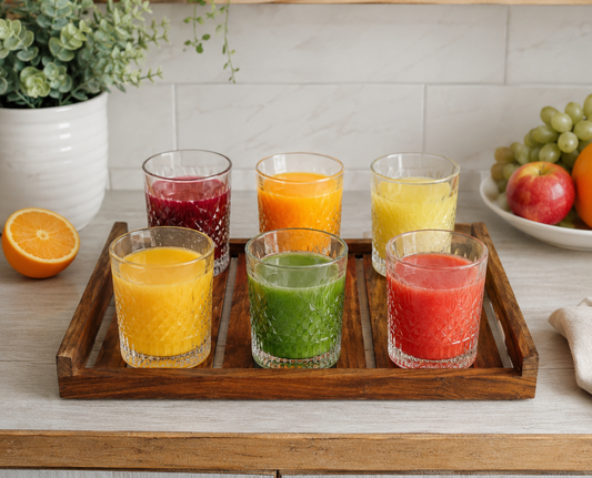Crystal Diamond-Cut Premium Juice Glass Set of 6 (300ml) 10081831