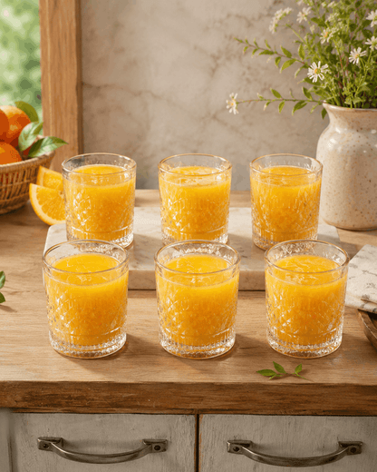 Crystal Diamond-Cut Premium Juice Glass Set of 6 (300ml) 10081831