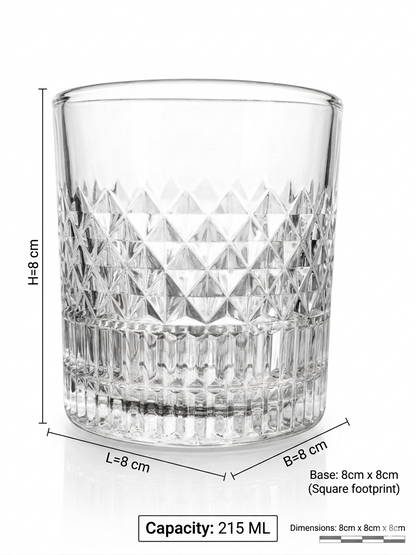 Crystal Diamond-Cut Premium Juice Glass Set of 6 (300ml) 10081831