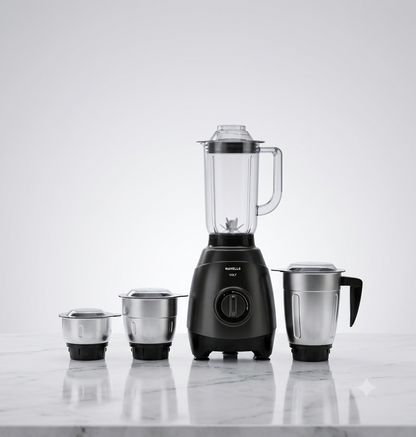 Havells Volt 750W Mixer Grinder with 4 Jars | Powerful Heavy-Duty Motor (Black)