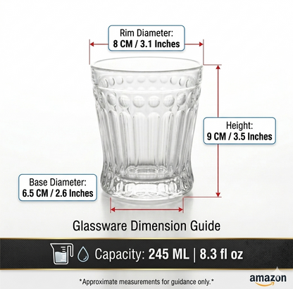 Spiral Premium Vintage Glass Set of 6 (245ml) 10081556
