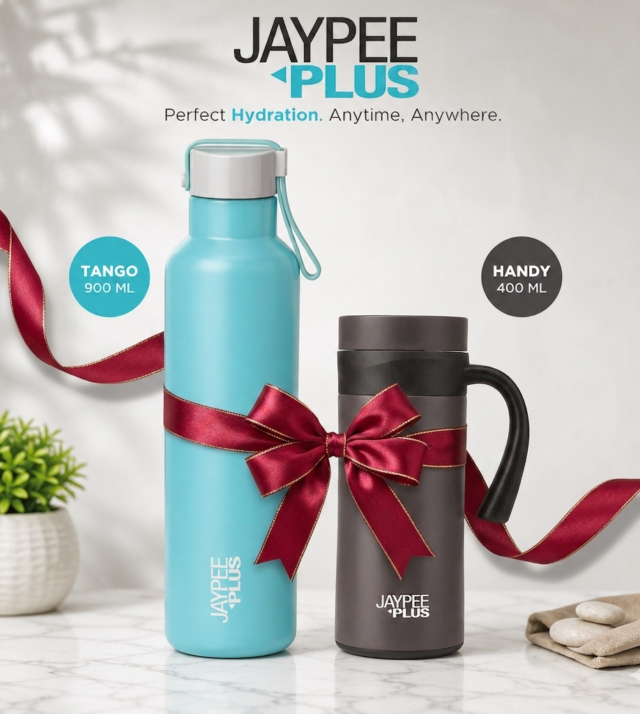 Jaypee Plus Ultimate Travel Combo Set | Tango 900ml Bottle & Handy 400ml Mug
