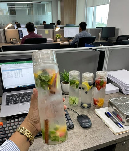 Cello Frosted Plastic Water Bottle Set of 4 | 920 ML Premium Leakproof Fridge Bottles for Home, Office & Gym
