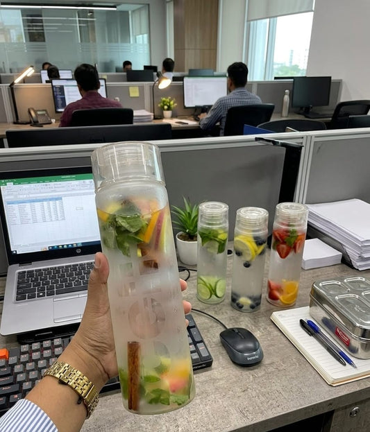Cello Frosted Plastic Water Bottle Set of 4 | 920 ML Premium Leakproof Fridge Bottles for Home, Office & Gym