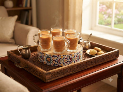 Cello IRIS Glass Tea & Coffee Mug Set (160 ML, Pack of 6)
