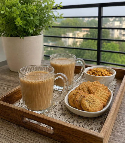 Cello IRIS Glass Tea & Coffee Mug Set (160 ML, Pack of 6)