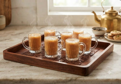 Cello IRIS Glass Tea & Coffee Mug Set (160 ML, Pack of 6)