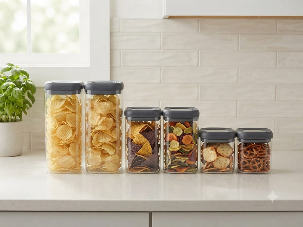 Premium Twist & Lock Airtight Storage Container Set - Pack of 6 (2x800ml, 2x1200ml, 2x1500ml) | Unbreakable & BPA-Free