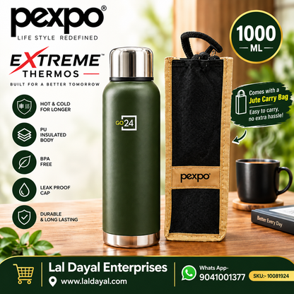 Pexpo Extreme Stainless Steel Vacuum Flask - 1000 ml