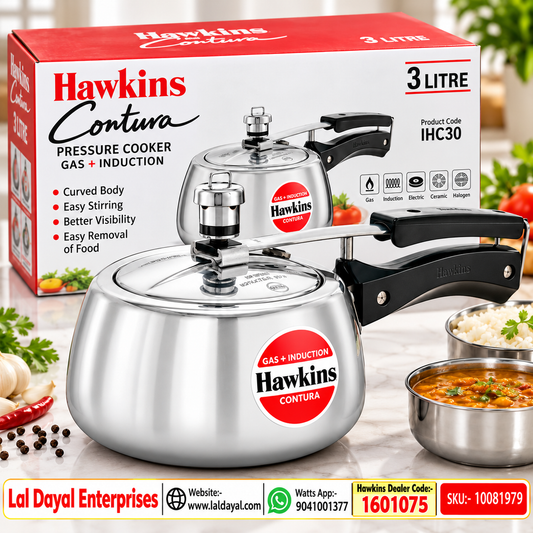 Hawkins Contura 3L Gas & Induction Pressure Cooker (IHC30)