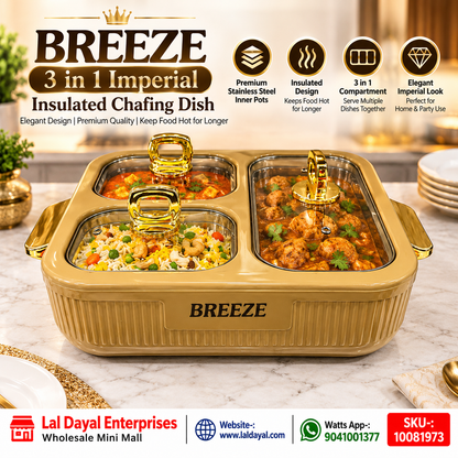 Breeze Imperial 3-in-1 Insulated Chafing Dish