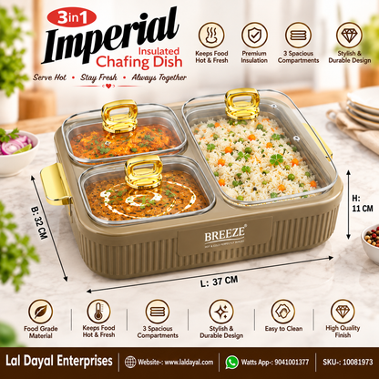 Breeze Imperial 3-in-1 Insulated Chafing Dish