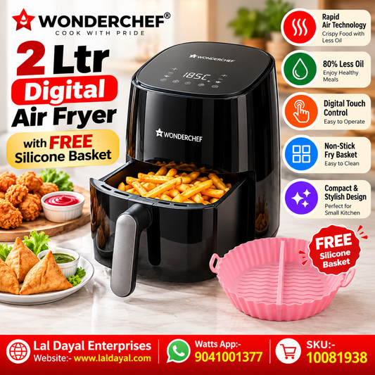 Wonderchef Neo 2L Digital Air Fryer with Free Silicone Basket