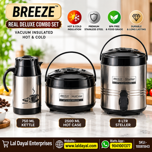 Breeze Real Deluxe 3-Piece Insulated Serving Combo Set