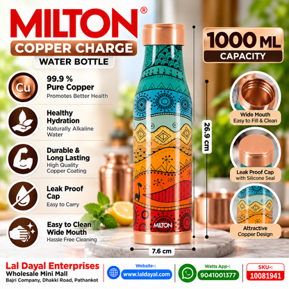 Milton Copper Charge 1000ml Copper Water Bottle
