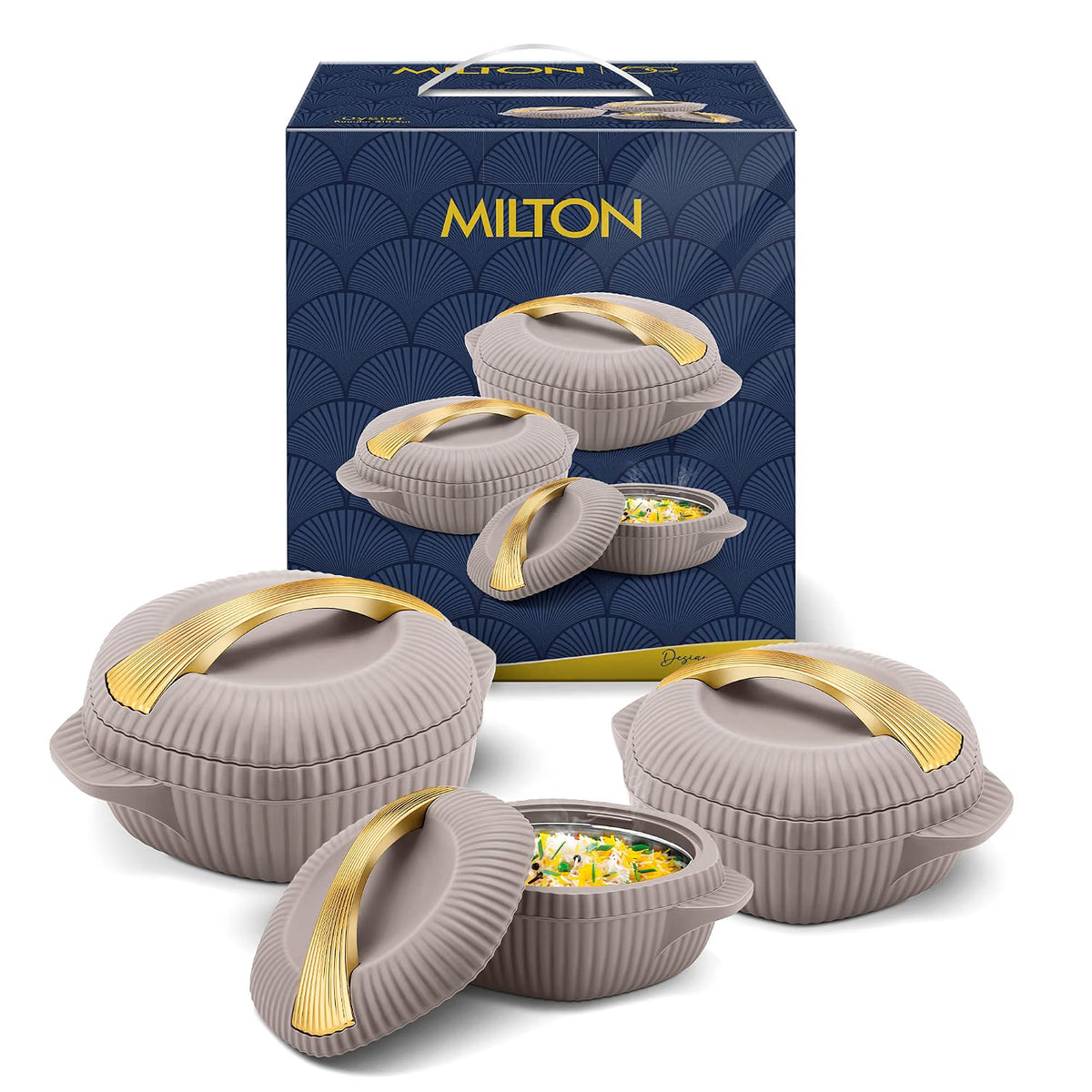 Milton Oyster Jr. Thermoware Casserole Gift Set - 3 Pieces (500ml, 1000ml, 1500ml)