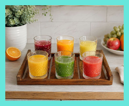Crystal Diamond-Cut Premium Juice Glass Set of 6 (300ml) 10081831